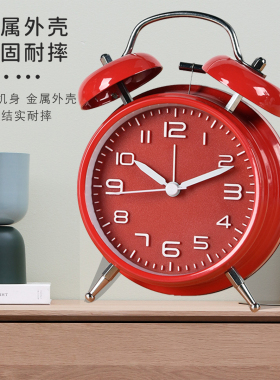 学生起床闹钟大声音金属夜光