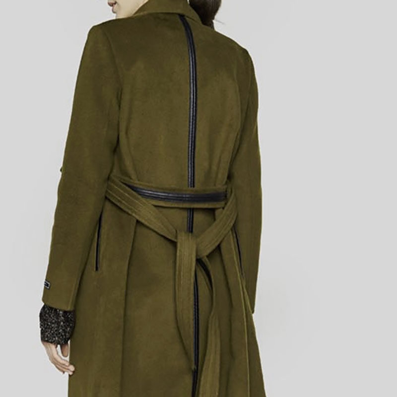 艾格冬季新品女装个性羊毛毛呢大衣 艾格银座毛呢外套