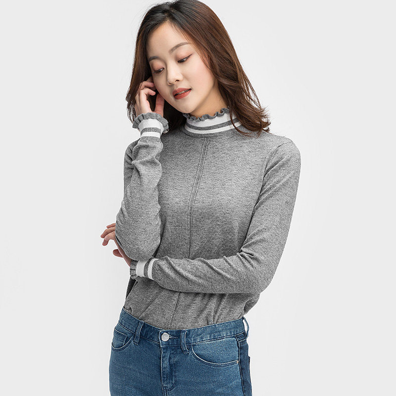 艾格春秋季女装时尚百搭个性针织衫 艾格银座毛针织衫