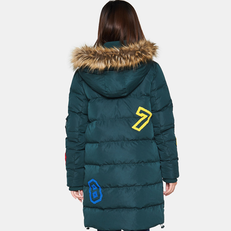 艾格冬季女装时尚百搭加厚白鸭绒 艾格银座羽绒服