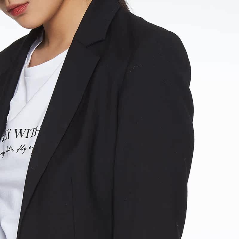 【断码xs】艾格2020新款时尚百搭纯色 艾格银座短外套