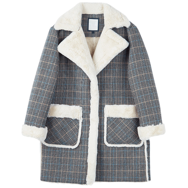 【断码l】艾格冬季新品女装时尚毛呢 艾格银座毛呢外套