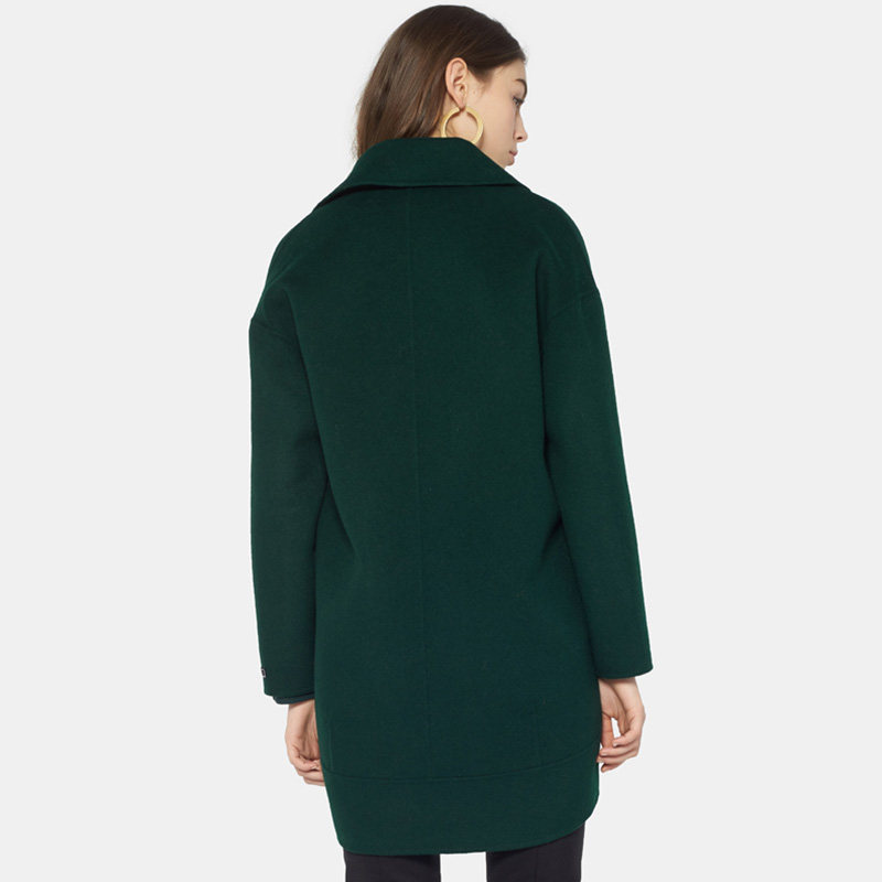 【断码l】艾格秋冬季女装毛呢大衣 艾格银座毛呢外套