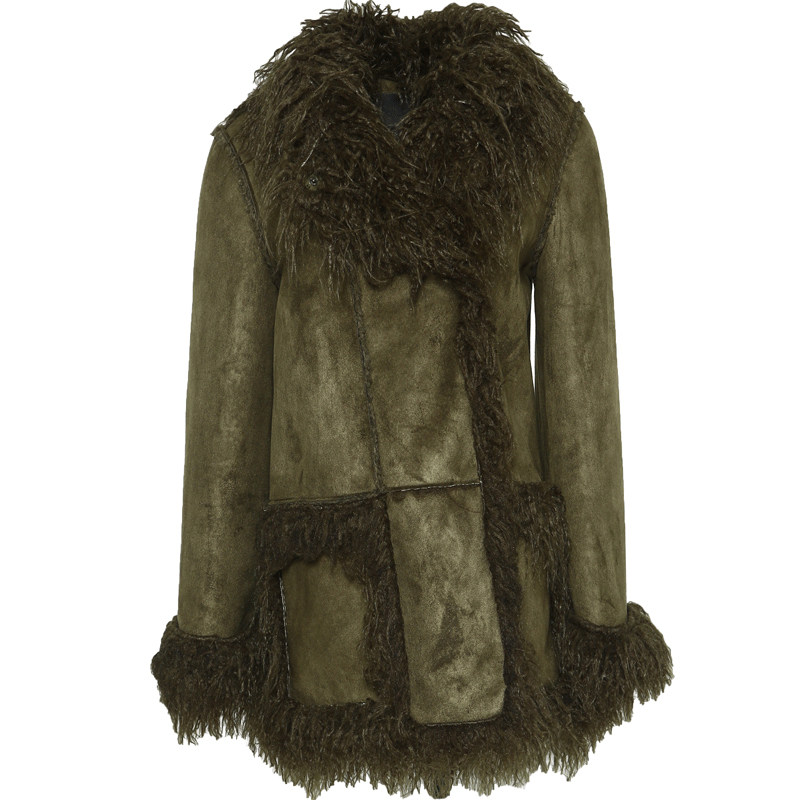 艾格冬季女装时尚个性舒适保暖大衣 艾格银座毛呢外套