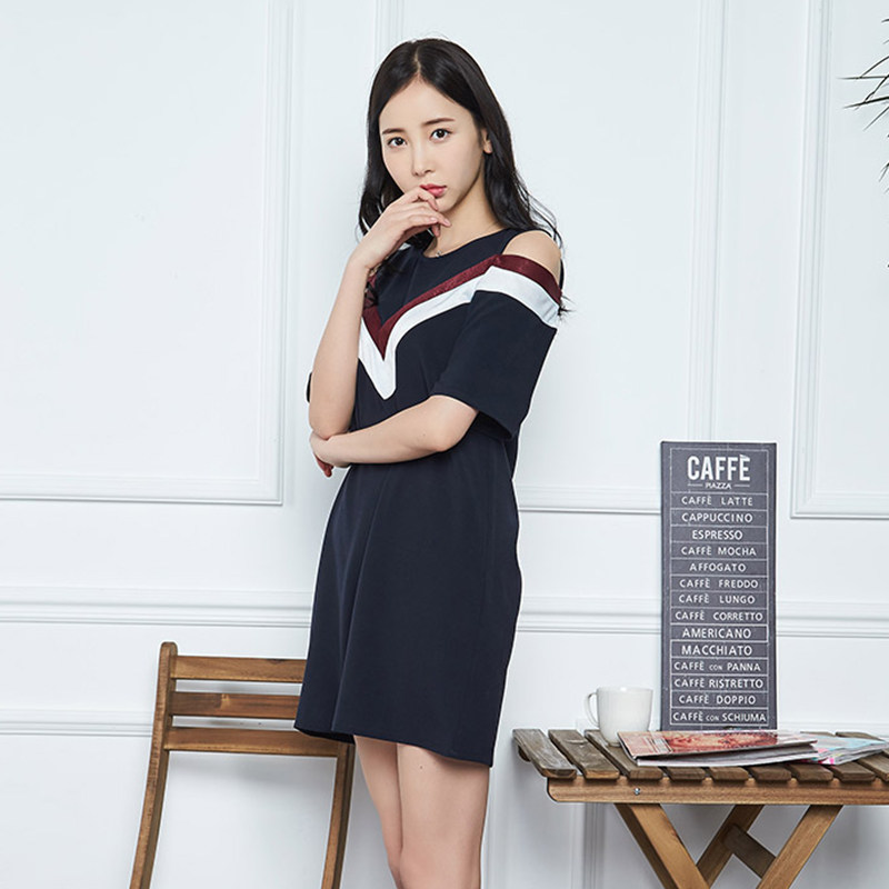 艾格2020夏季女装新品休闲连衣裙 艾格银座连衣裙