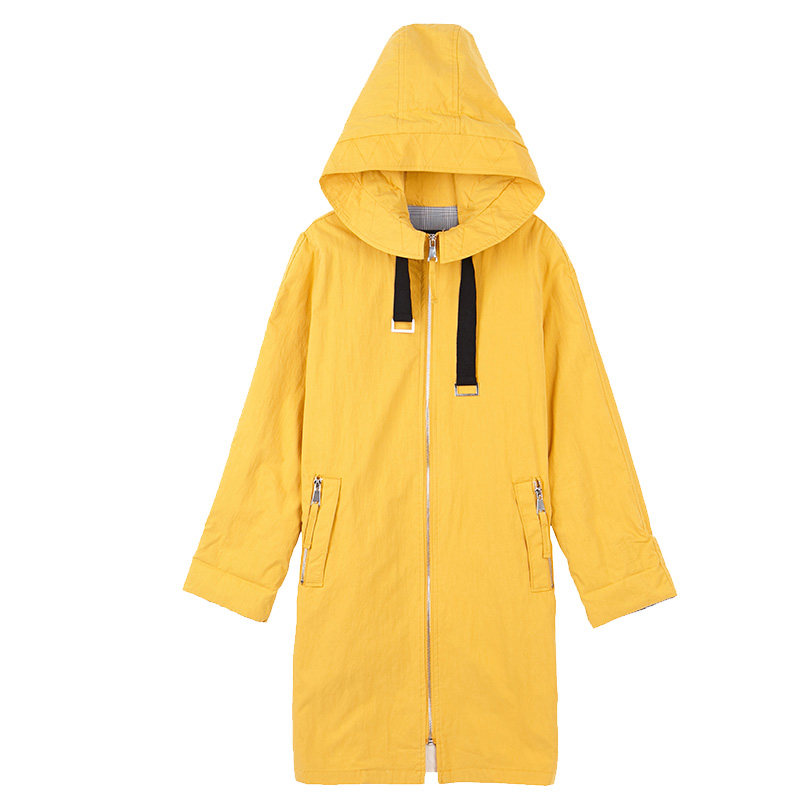 艾格官方旗舰店春秋宽松连帽风衣 艾格银座风衣