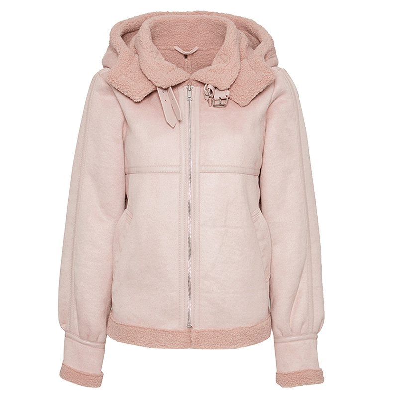 【断码s/m】艾格冬季女装时尚百搭 艾格银座短外套