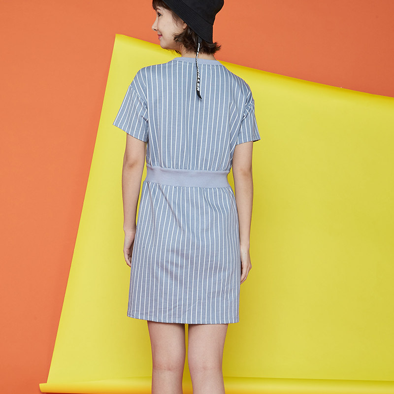 艾格夏季女装时尚休闲百搭字连衣裙 艾格银座连衣裙