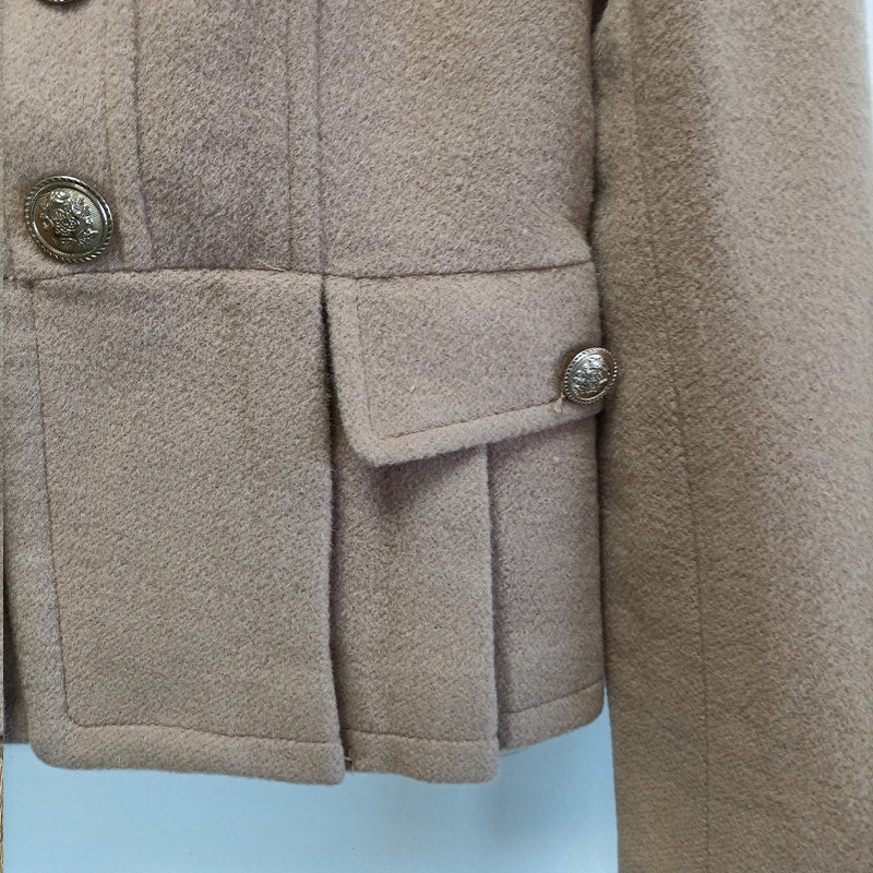 艾格2022秋冬新品外套宽松毛呢显瘦 艾格银座毛呢外套