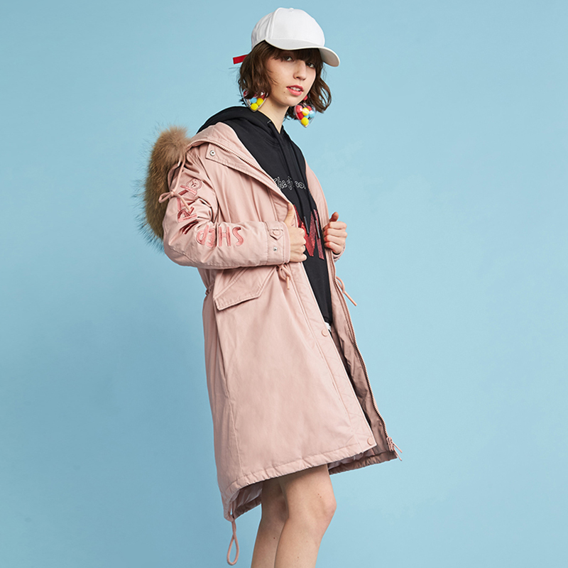 艾格冬季女装韩版加厚连帽羽绒服 艾格银座羽绒服