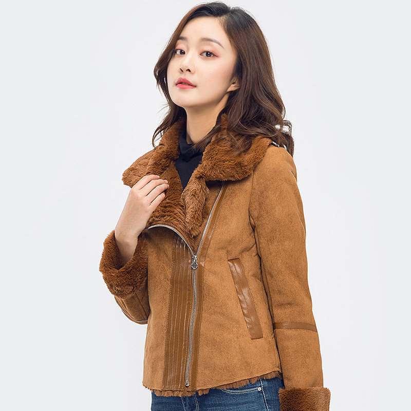 艾格冬季女装新款时尚百搭短外套 艾格银座短外套