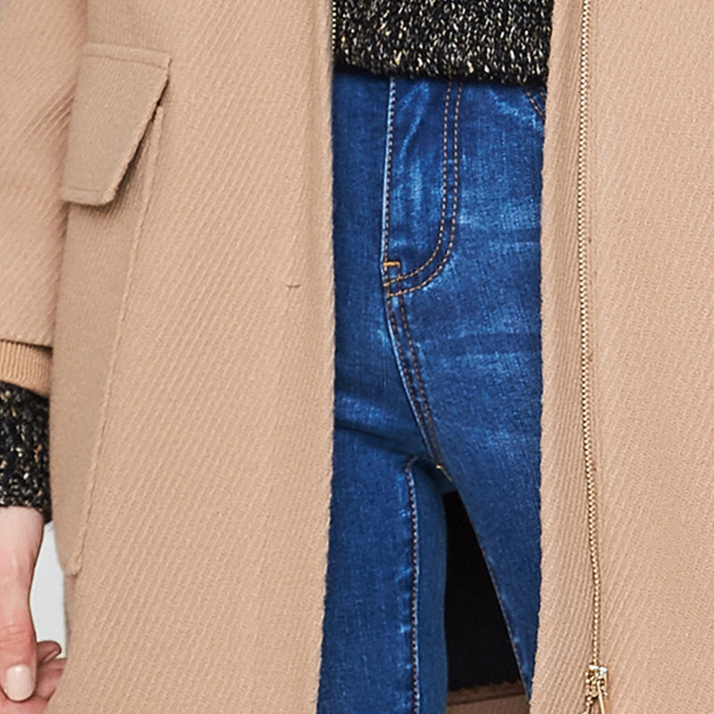 艾格官方旗舰店冬新品女装毛呢大衣 艾格银座毛呢外套