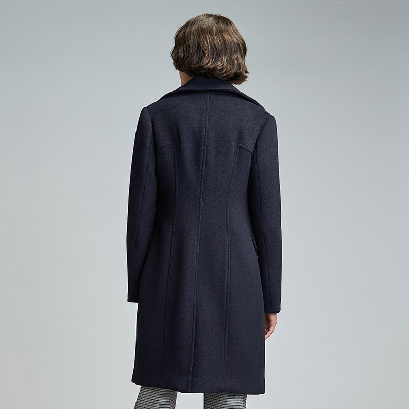 艾格官方旗舰店冬季新款气质大衣 艾格银座毛呢外套
