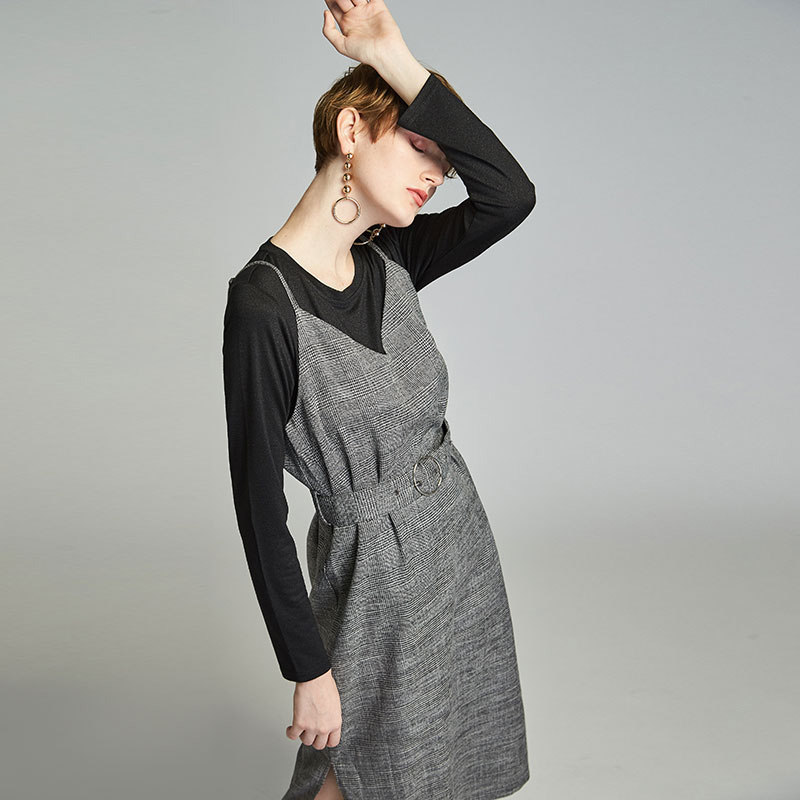 艾格官方旗舰店春秋季女装连衣裙 艾格银座连衣裙