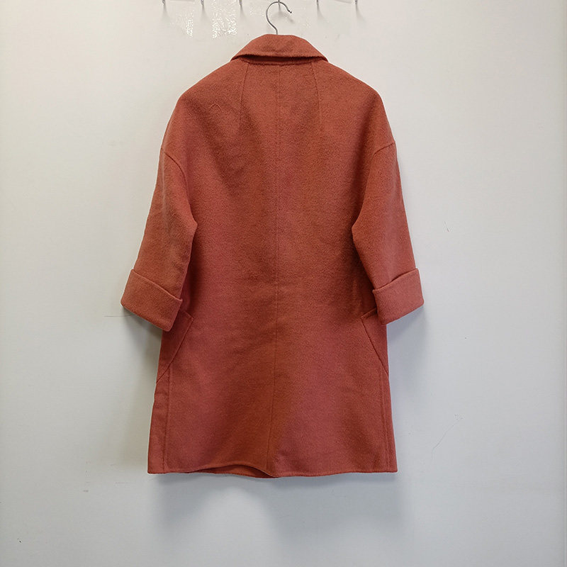 艾格秋冬新款外套宽松毛呢中长款 艾格银座毛呢外套