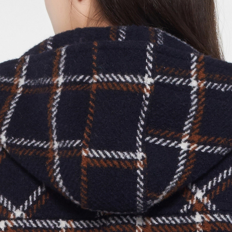 艾格冬季女装时尚简约个性中长款 艾格银座毛呢外套