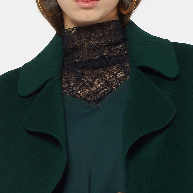 【断码l】艾格秋冬季女装毛呢大衣 艾格银座毛呢外套