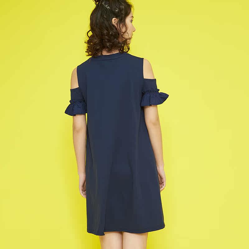 【断码l】艾格2020新款宽松女连衣裙 艾格银座连衣裙