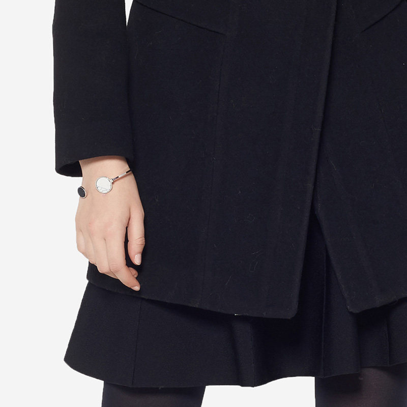 艾格冬季女装羊毛百搭长袖舒适大衣 艾格银座毛呢外套