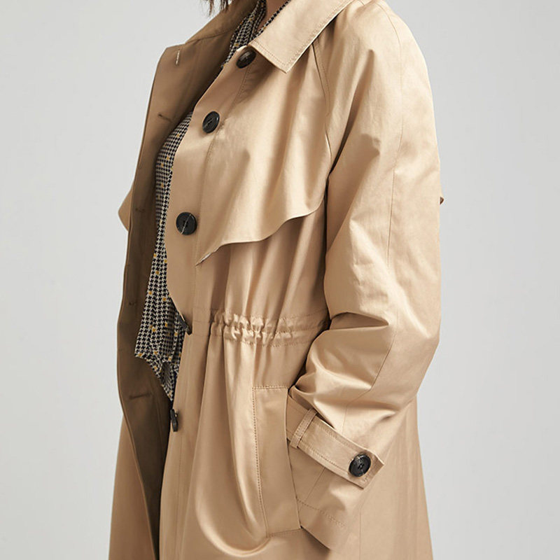 艾格2021新款秋装中长款y2067 艾格银座风衣