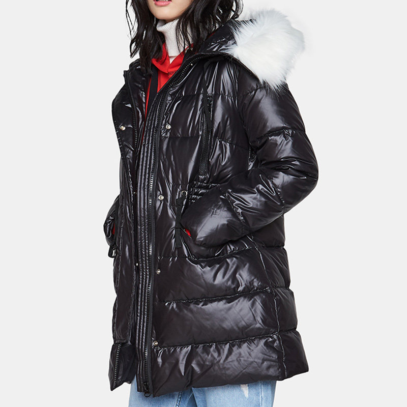 【断码s】艾格冬季女装长袖白鸭绒 艾格银座羽绒服