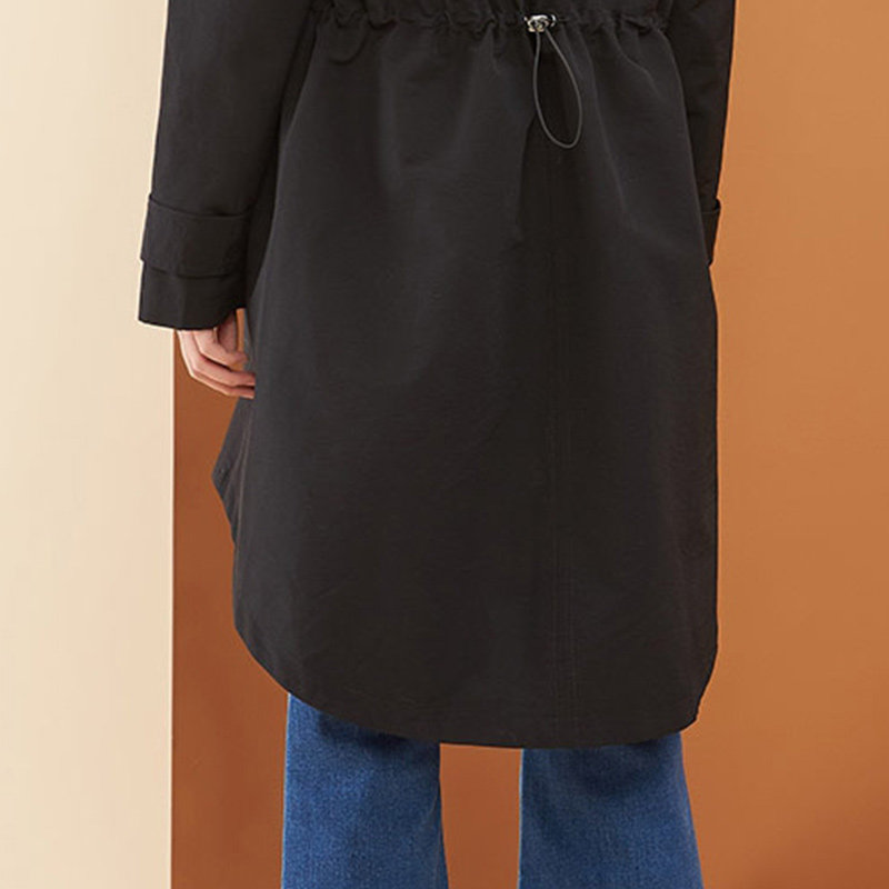 艾格2019新款春秋季女装中长款风衣 艾格银座风衣