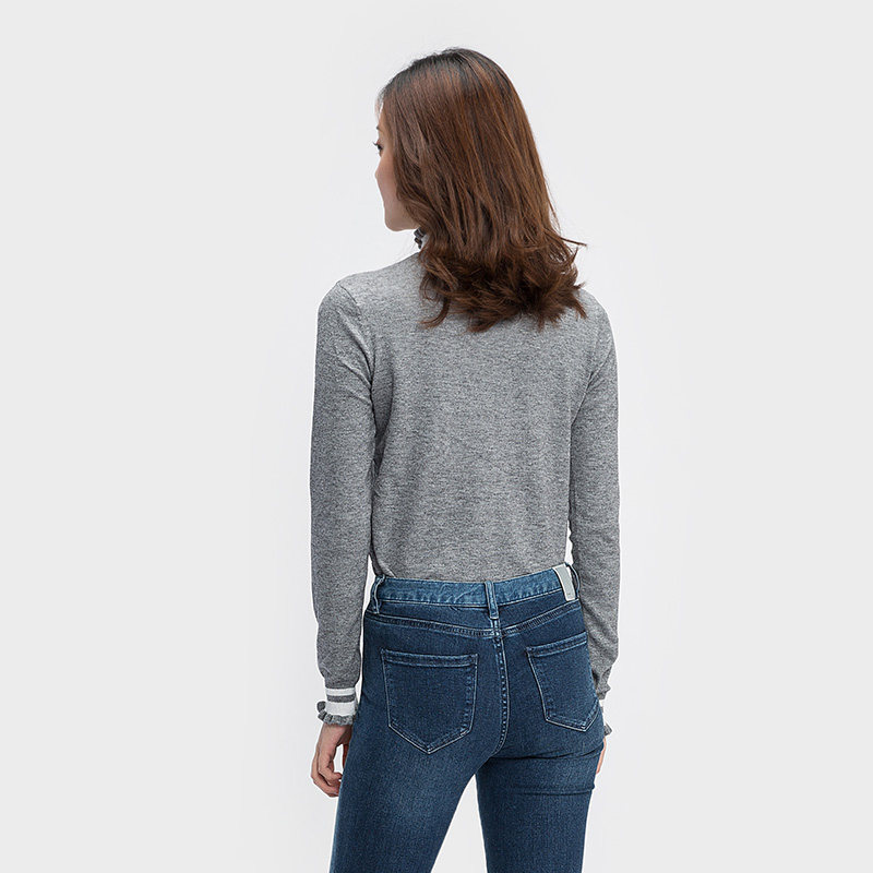 艾格春秋季女装时尚百搭个性针织衫 艾格银座毛针织衫