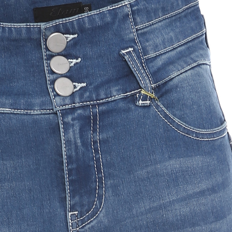 艾格秋新品磨白修身高腰牛仔小脚裤 艾格银座牛仔裤