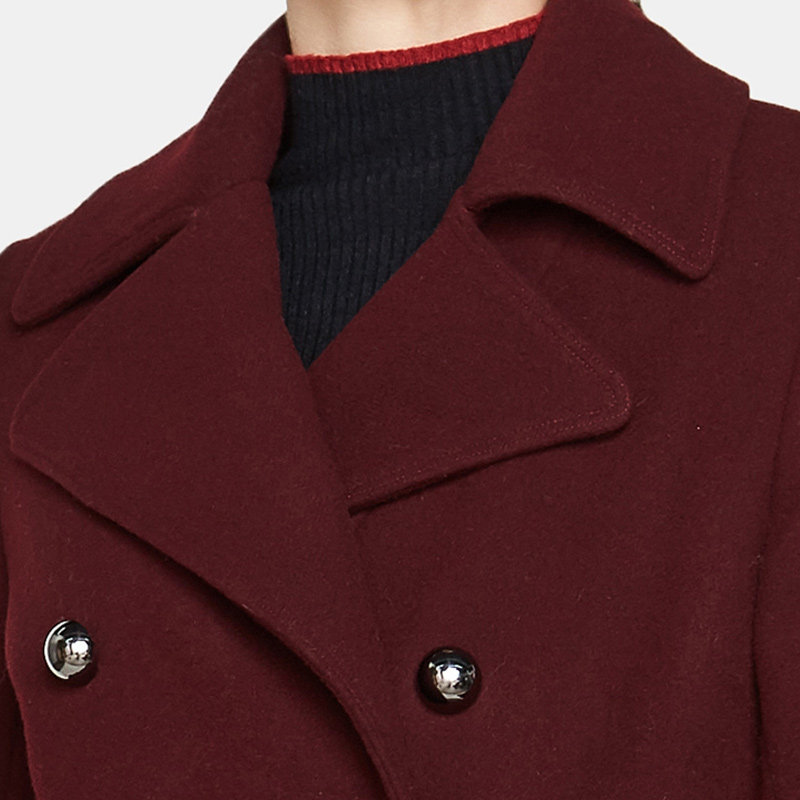 艾格官方旗舰店冬季女装y645呢大衣 艾格银座毛呢外套