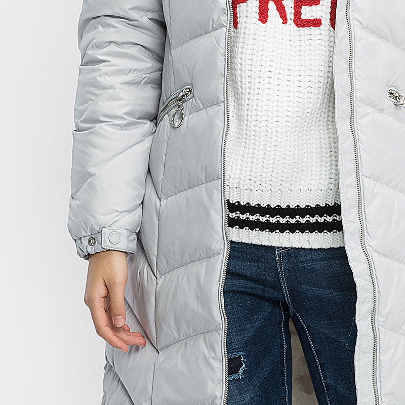 艾格冬装女装2019新款纯色羽绒服 艾格银座羽绒服