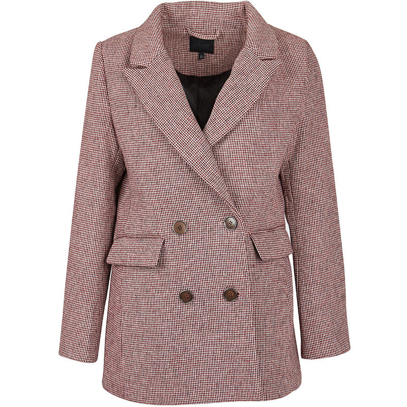 艾格2019冬季新品女装纯色中长款 艾格银座短外套