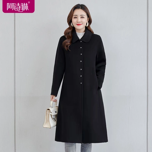 Демисезонное двусторонное шерстяное элитное шерстяное пальто, куртка для матери, коллекция 2021