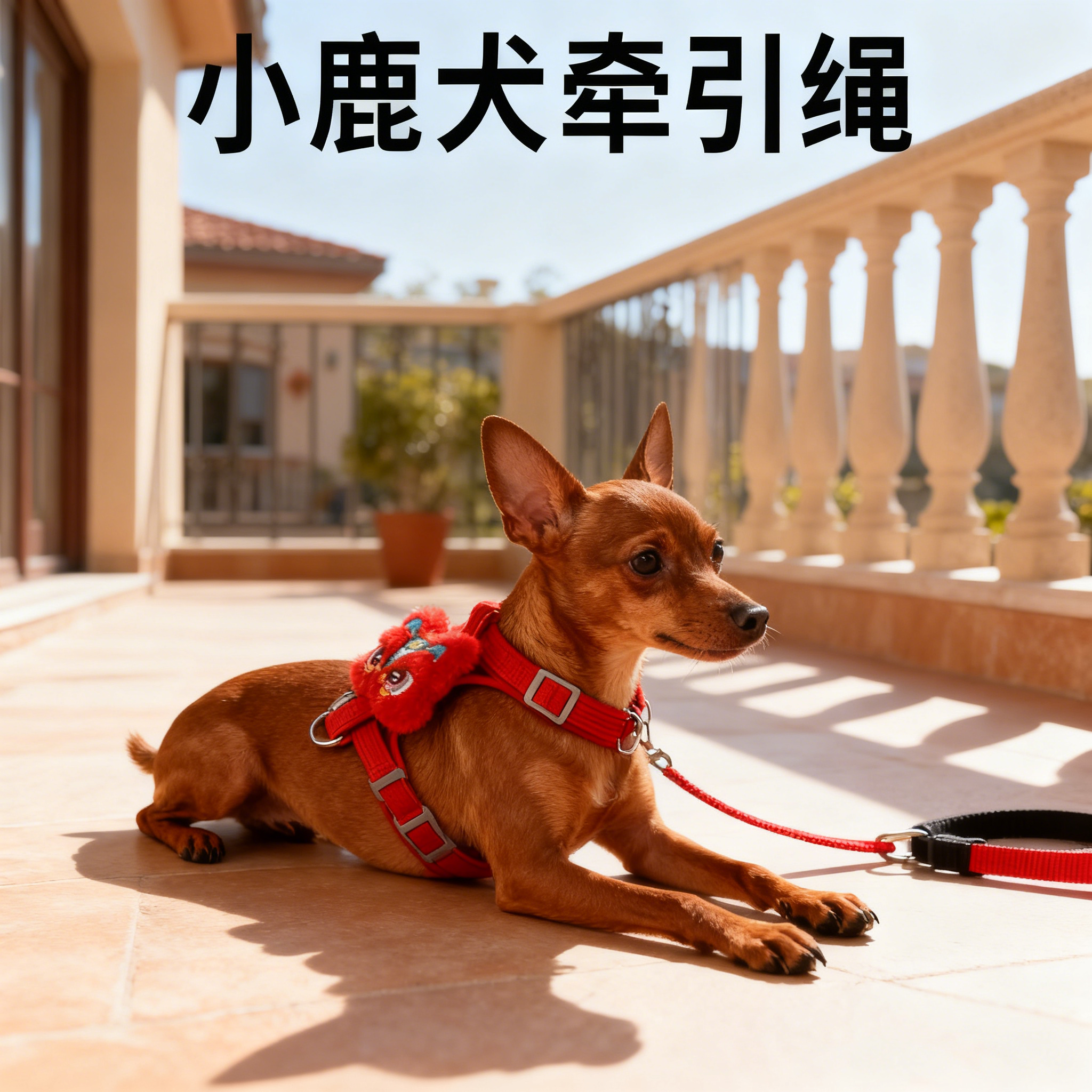 小鹿犬专用工字型胸背带醒狮超小体迷你犬幼犬外出防挣脱牵引绳,淘宝优惠券,粉丝福利购,淘宝优惠卷