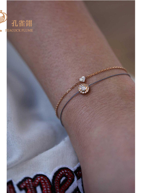 红绳女士克拉钻石手链