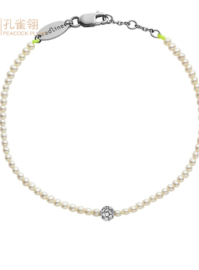 红绳女士钻石淡水珍珠手链