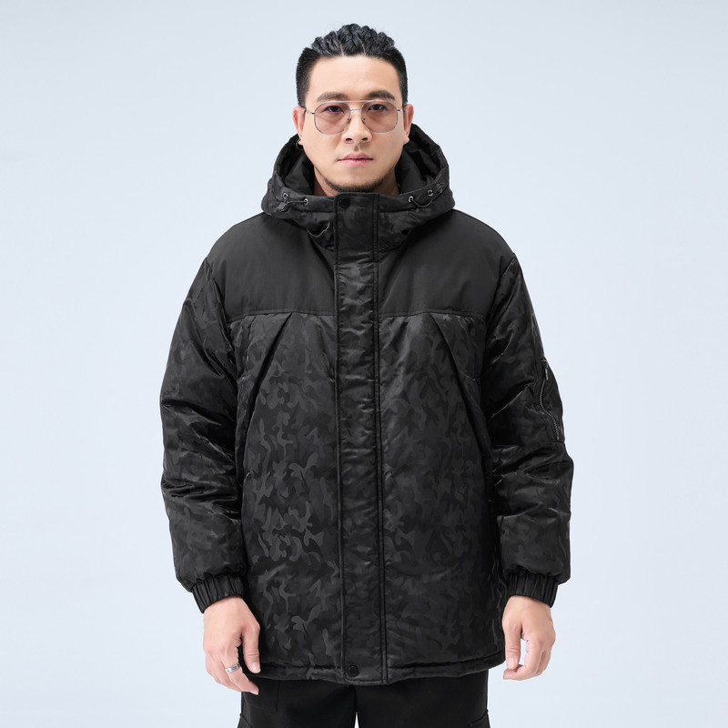 半墨大码男装冲锋衣式羽绒服男冬季新款迷彩防风防水保暖羽绒外套,淘宝优惠券,粉丝福利购,淘宝优惠卷