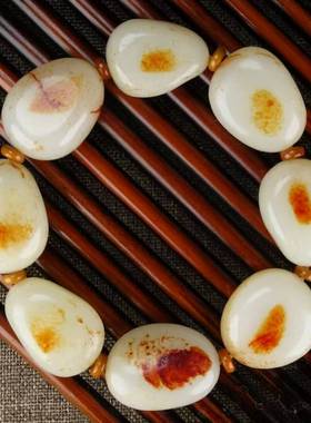 保真正品和田玉手链男款玉手链