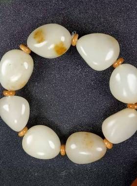 保真新疆和田玉手链男款