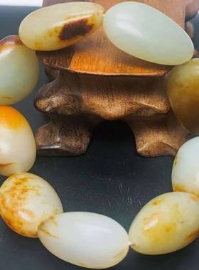 黄沁皮原石籽料手串手链