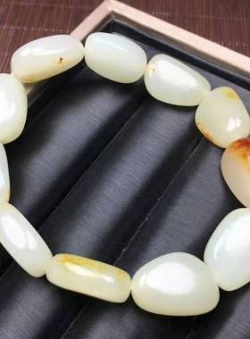 正品新疆和田玉手链男款