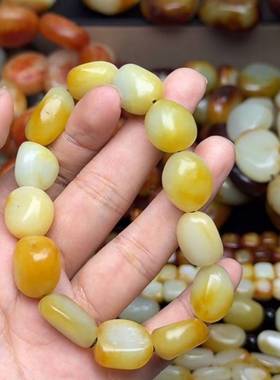 黄沁皮原石籽料手串手链