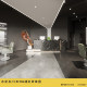 Gray cement matte antique tiles living room