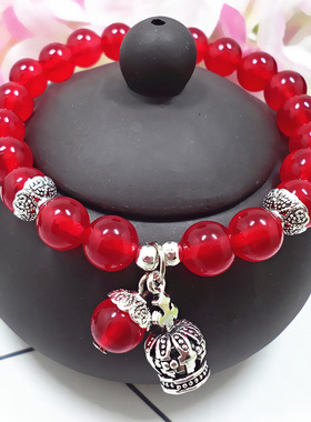 招财转运红玉髓树叶吊坠手饰品