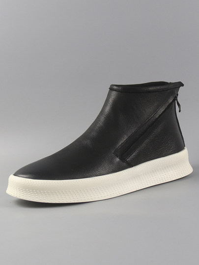 Scarcity leakage detection genuine leather men's shoes guangzhou exhaust processed first layer cowhide pure leather high top casual sneakers plus velvet trendy shoes