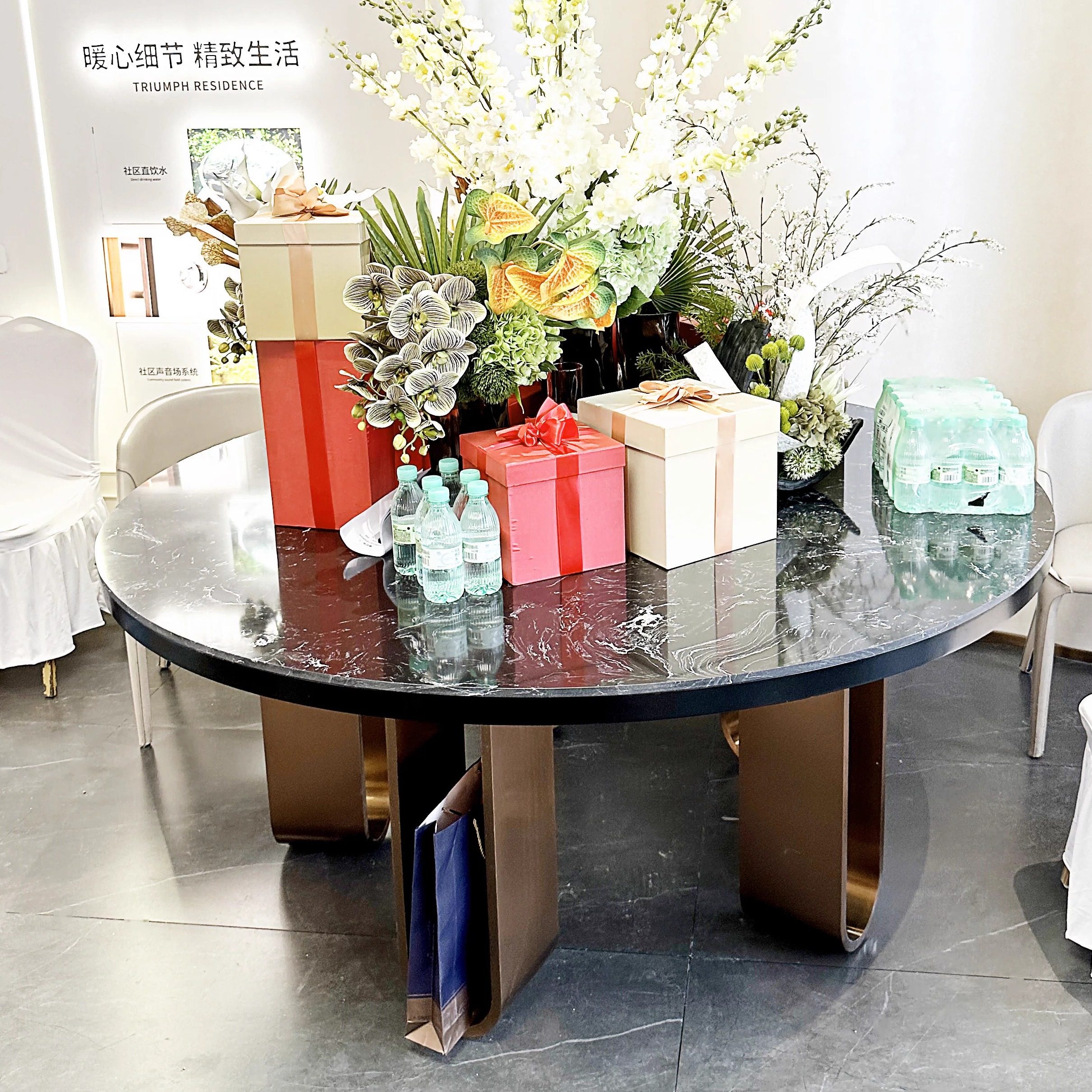 酒店艺术大圆桌大堂风水台展示桌入户花台桌装饰摆台玄关端景台,淘宝优惠券,粉丝福利购,淘宝优惠卷