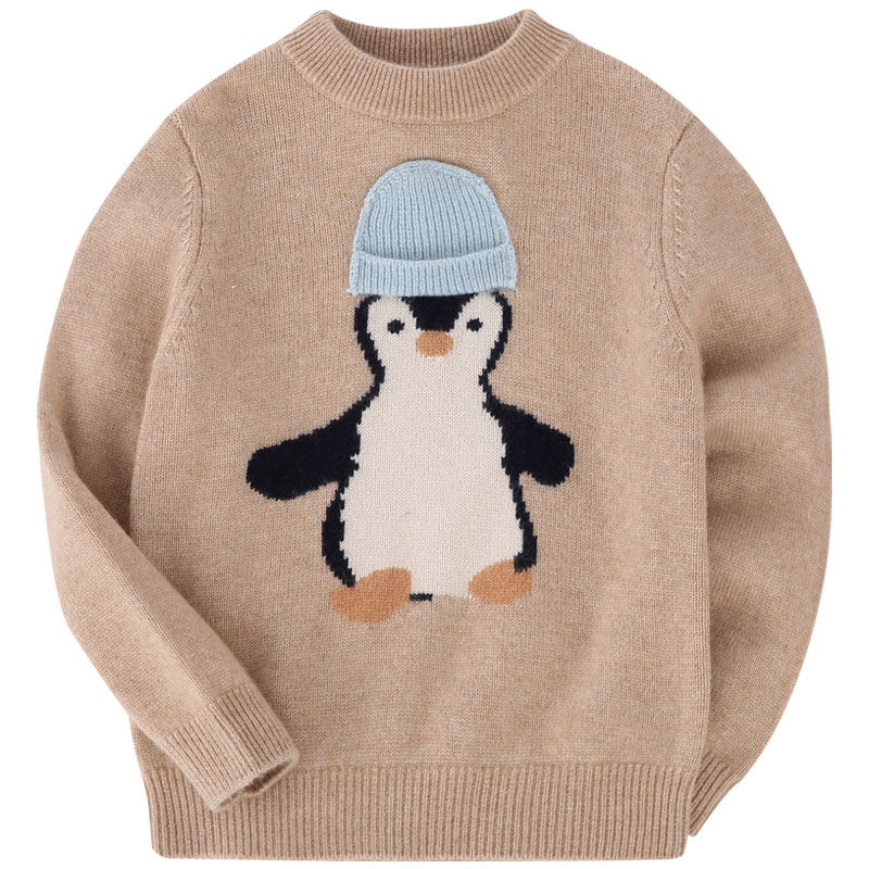 儿童羊绒衫男童卡通毛衣女童针织打底圆领秋冬款中小童羊毛衫加厚,淘宝优惠券,粉丝福利购,淘宝优惠卷