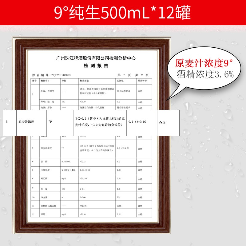 珠江纯生啤酒500mL*12罐*2箱生啤酒整箱国产易拉罐鲜啤酒罐装 - 图3