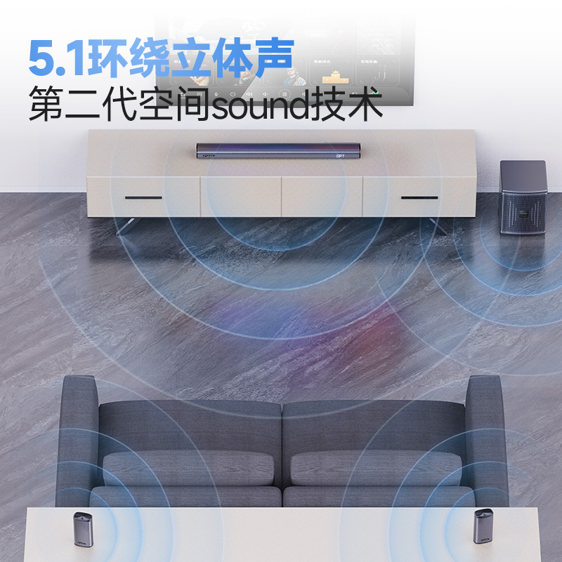 山水91K电视音响回音壁客厅家用无线环绕5.1家庭影院音响套装蓝牙 - 图3