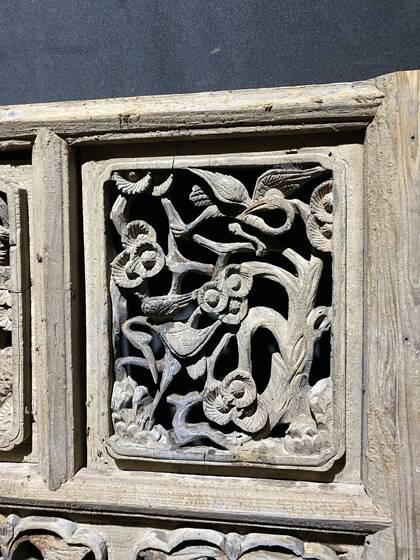 Ming Dynasty looking back at the old wood carving, antique collection pendant, Chinese style club teahouse decoration