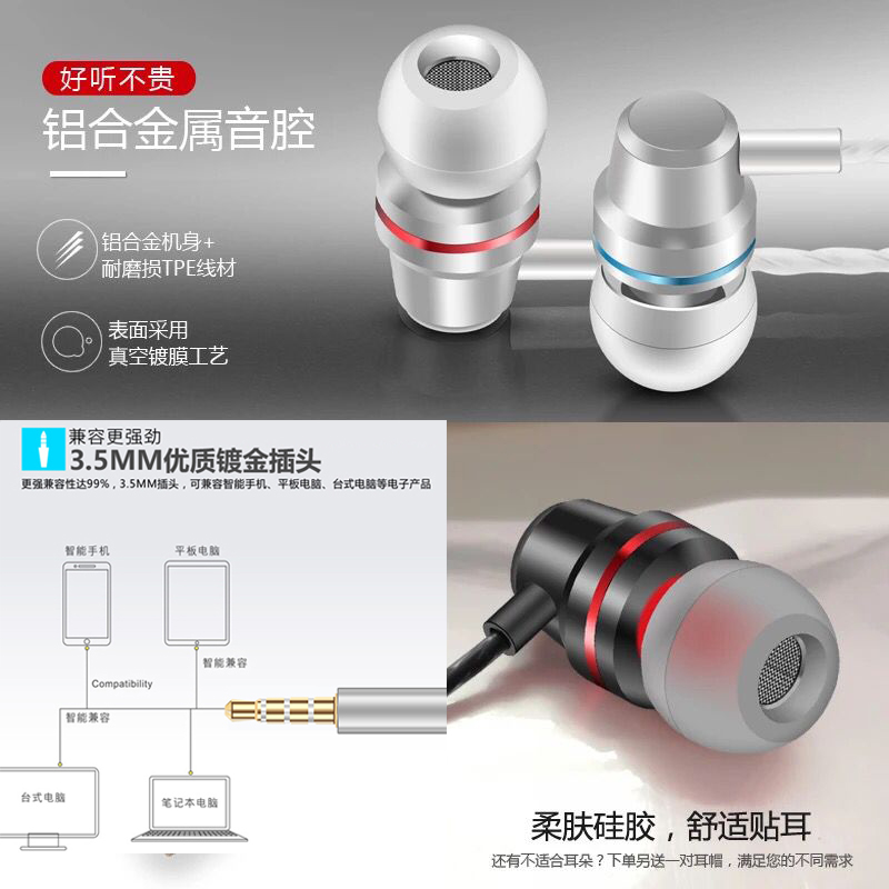 适用OPPOk10 k9 k7手机耳机有线降噪k歌带麦通话入耳式耳塞重低音